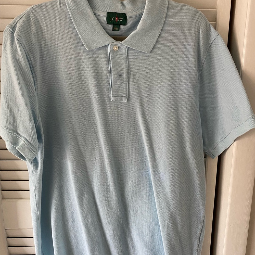 J. Crew Blue Polo Shirt Classic Short Sleeve